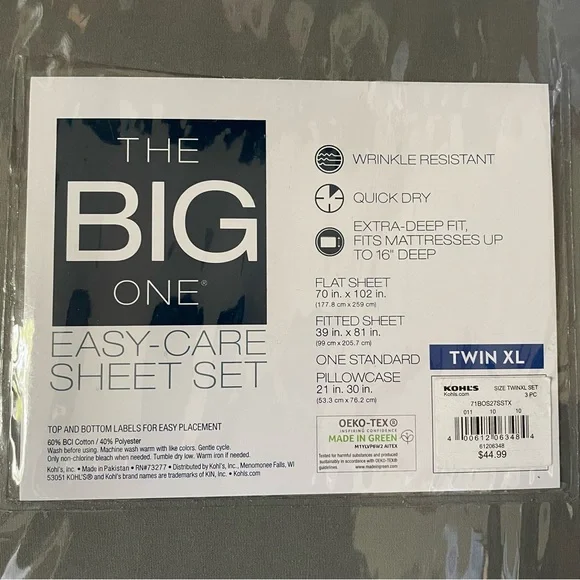 Twin XL Sheet Set by Kohl’s - Picture 3 of 5